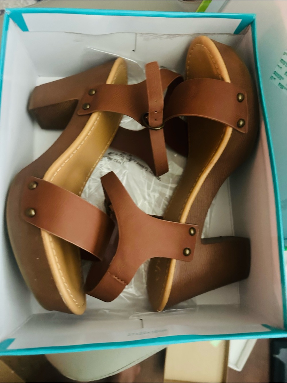 Brown Platform Wedge Sandals